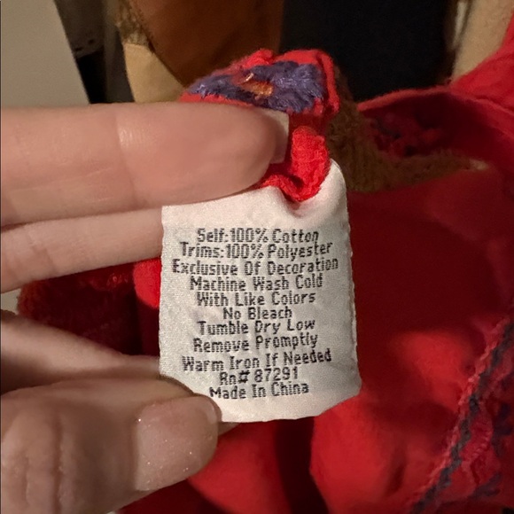 Johnny Was Red Embroidered Women’s Dress XL - Picture 7 of 7